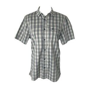 XPLR Men’s Shirt Checkered Jeremiah Button-Down Short Sleeve Size Medium